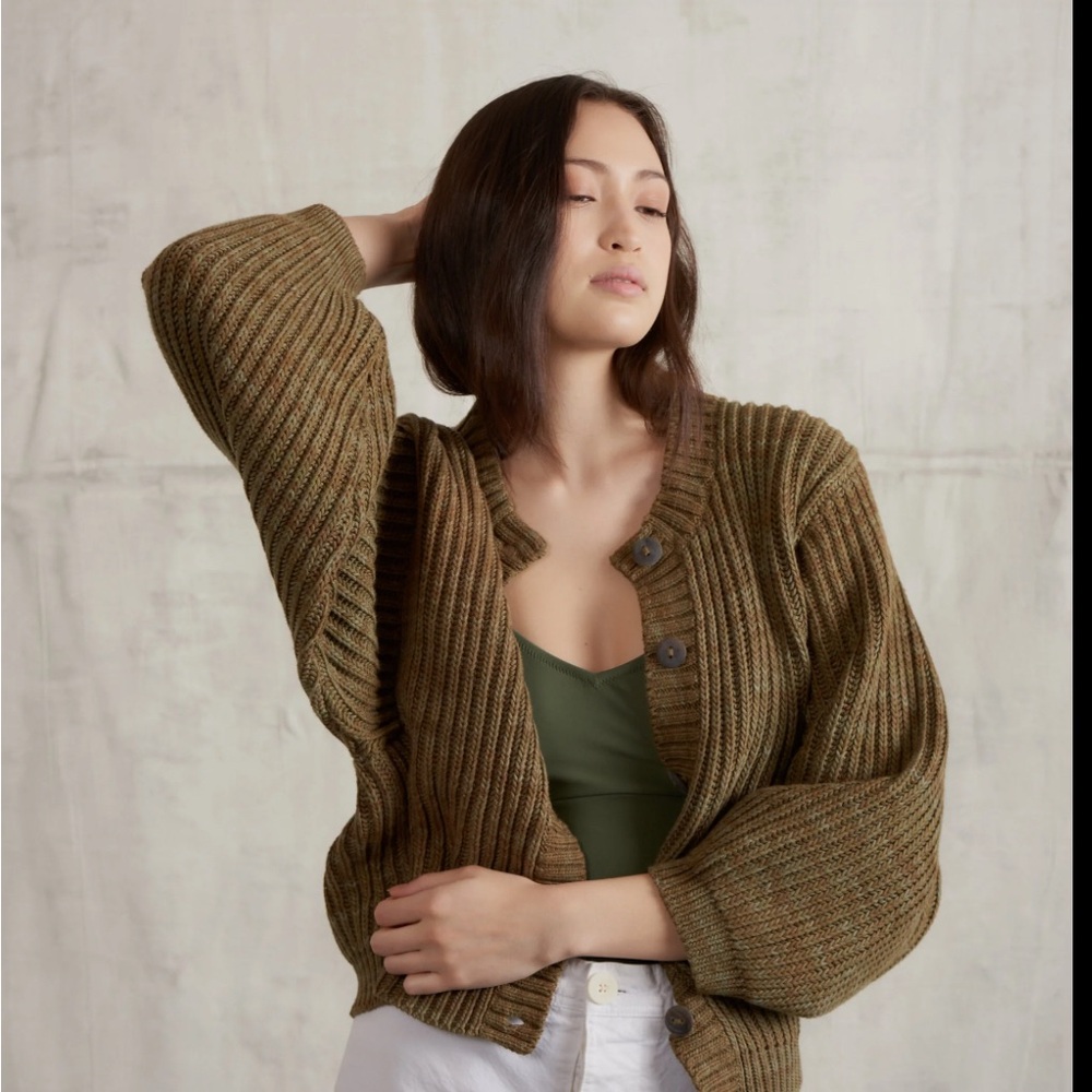 Moss Fisherman Cardigan